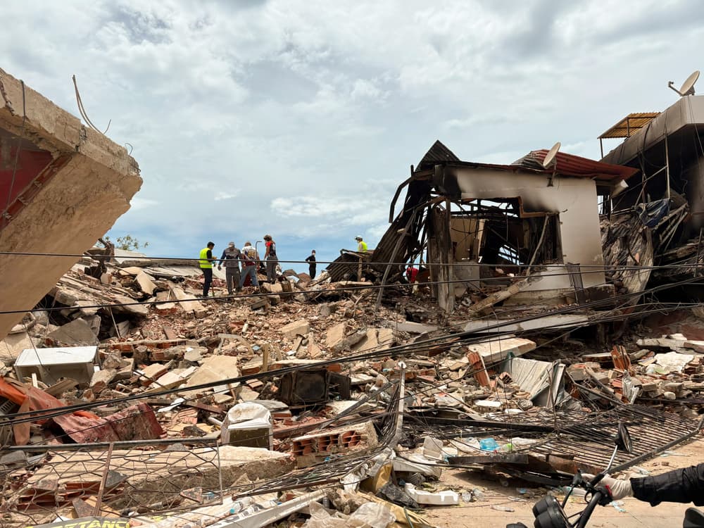 Destruction from the earthquakes in Venezuela