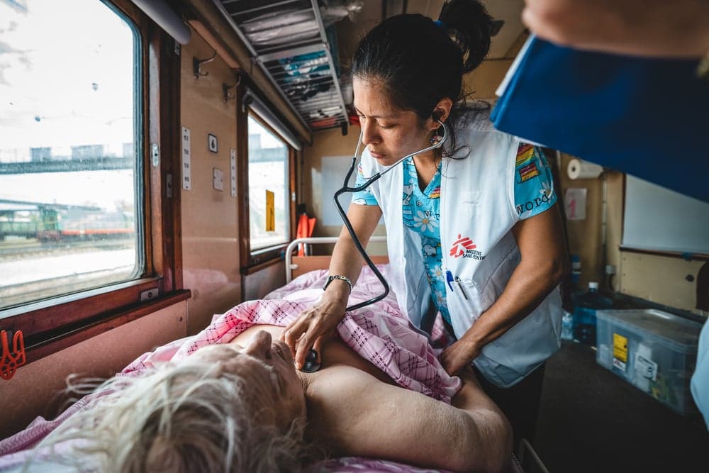 Doctors Without Borders/Médecins Sans Frontières medical train in Ukraine