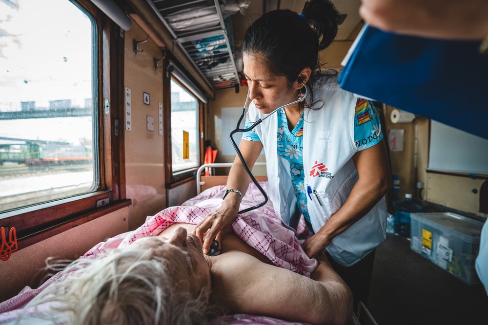 Doctors Without Borders/Médecins Sans Frontières medical train in Ukraine