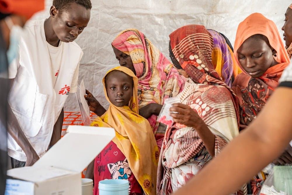 Mobile clinic run by Doctors Without Borders/Médecins Sans Frontières for displaced people from Sudan located in South Sudan.